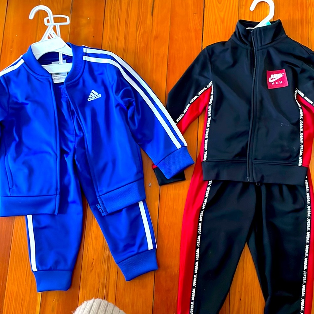 Two track suits. Adidas and Nike. Both boys size 2T